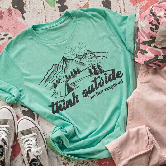 Rory Gail Handmade Shirts & Tops Think Outside Adult Tee