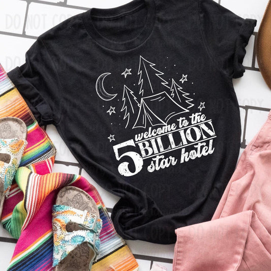 Rory Gail Handmade Shirts & Tops Welcome To The 5 Billion Star Hotel Adult Tee
