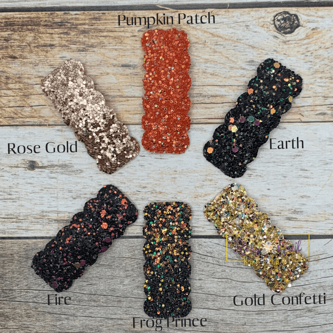 Rory Gail Handmade Snap Clips Fall Glitters 2” Snap Clip (SINGLES)