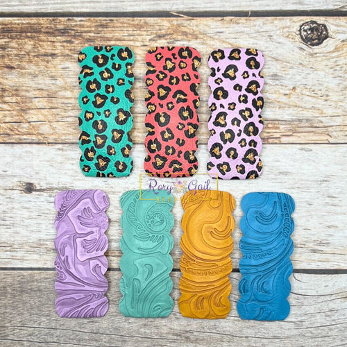 Rory Gail Handmade Snap Clips Glitter Leopard and Summer Embossed 2” Snap Clip (SINGLES)