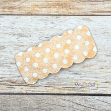 Load image into Gallery viewer, Rory Gail Handmade Snap Clips Orange Spring Polka Dots 2” Snap Clip (SINGLES)
