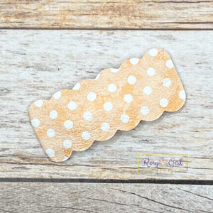 Rory Gail Handmade Snap Clips Orange Spring Polka Dots 2” Snap Clip (SINGLES)