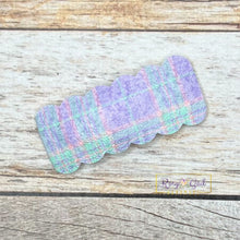 Load image into Gallery viewer, Rory Gail Handmade Snap Clips Purple &amp; Blue Plaid Spring Plaid 2” Snap Clip (SINGLES)
