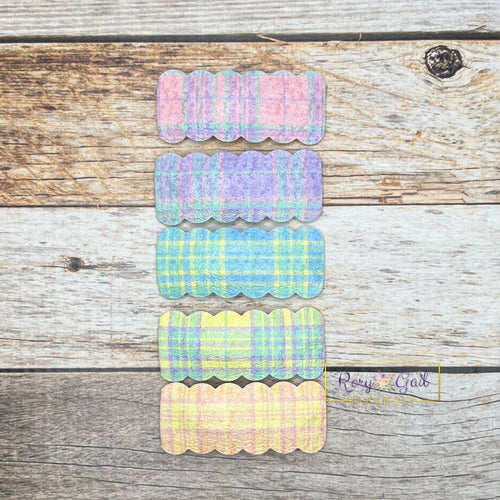 Rory Gail Handmade Snap Clips Spring Plaid 2” Snap Clip (SINGLES)