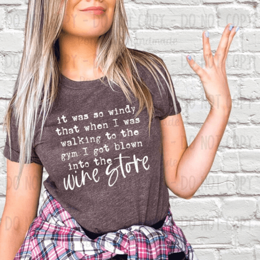 HoopMama T-Shirt It Was So Windy Adult Tee