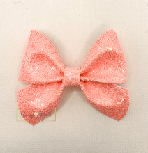 Load image into Gallery viewer, Rory Gail Handmade Taffy Sailor Bow Sherbet Glitter 3”
