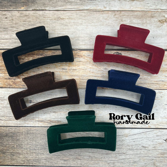 Rory Gail Handmade Velvet Claw Clips