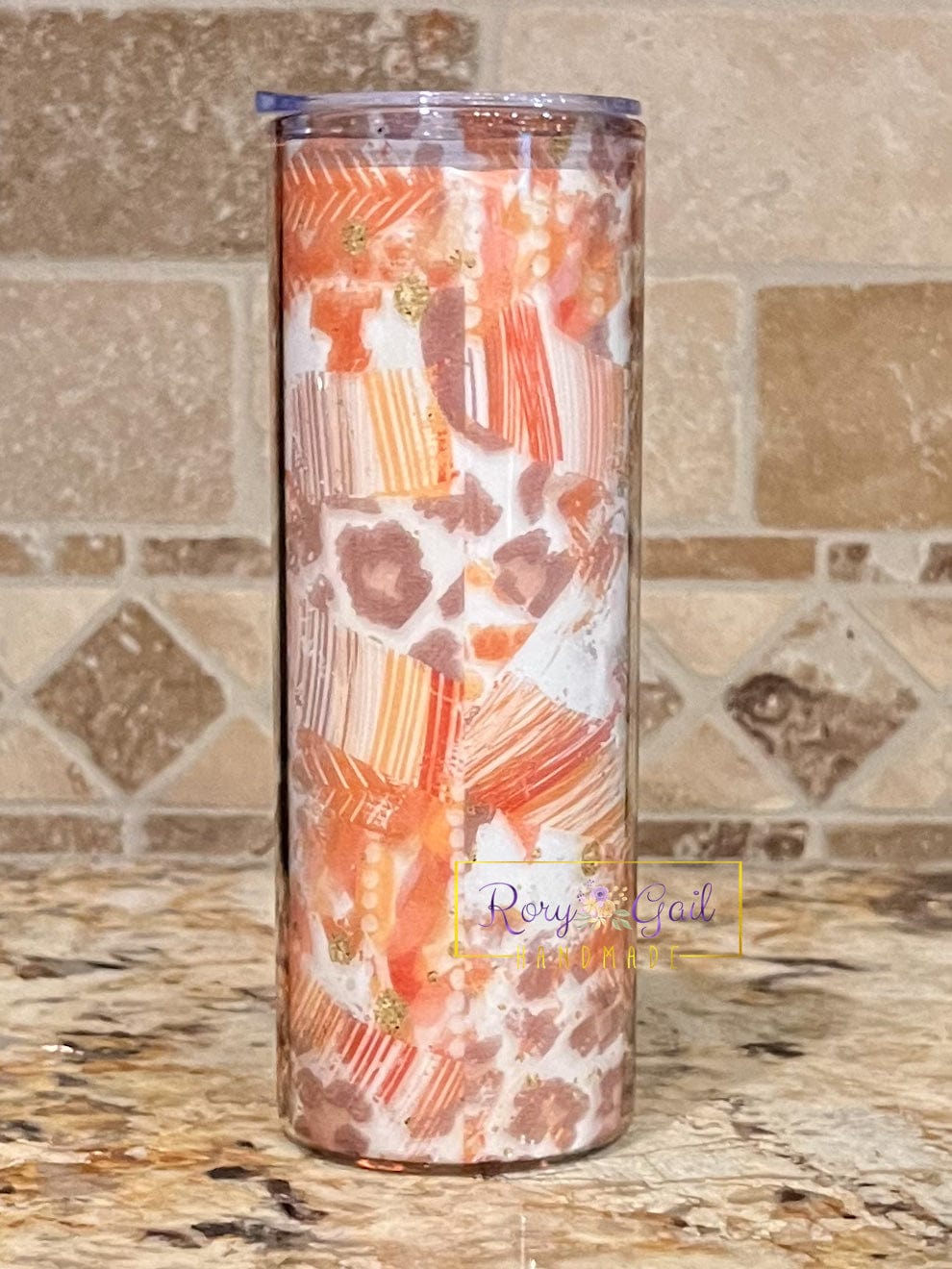 Rory Gail Handmade Whatever Spices Your Pumpkin 25oz Clear Glass Tumbler
